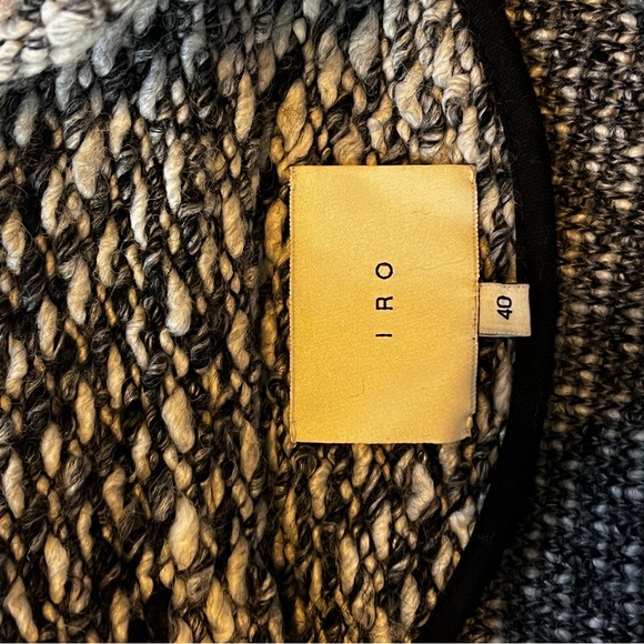 IRO Textured Tweed and Leather Jacket - Picture 3 of 6